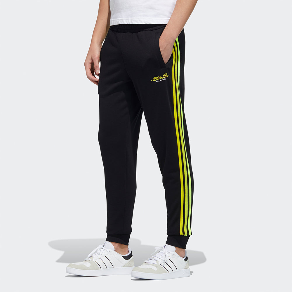 adidas neo M Fav Knt Tp 1 Casual Sports Bundle Feet Long Pants Black GP5674