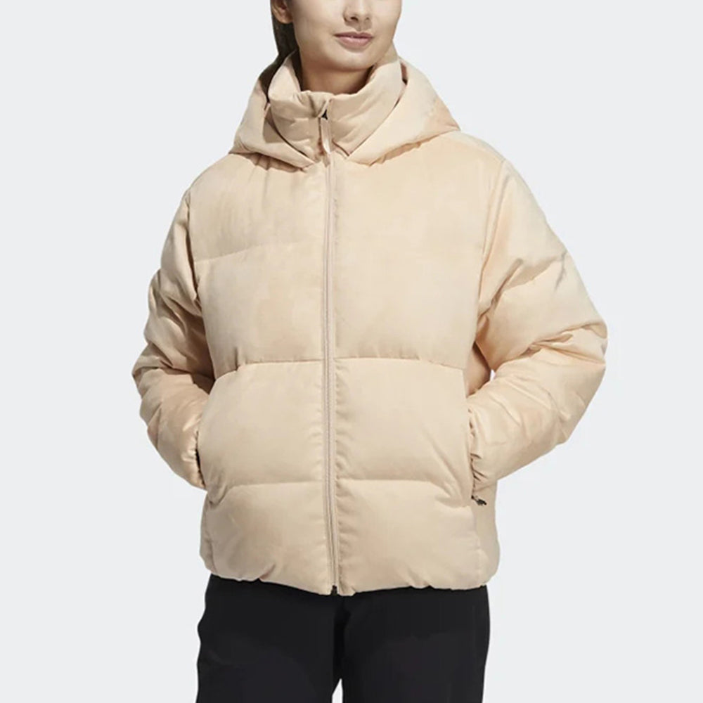 (WMNS) adidas Faux Suede Puffy Down Jacket Asia Sizing 'Beige' H20808