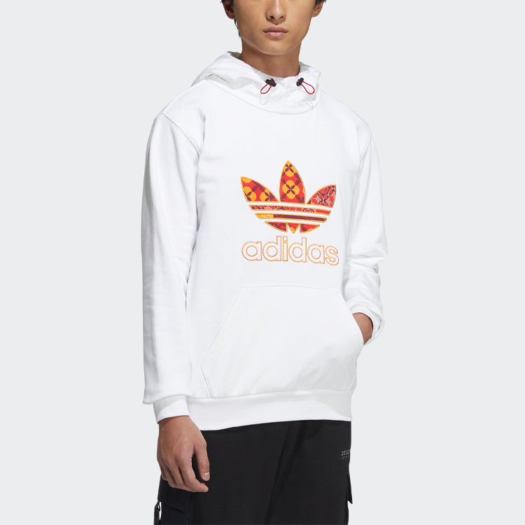 Men's adidas originals CNY Contrasting Colors Logo Large Logo Printing White HD0314