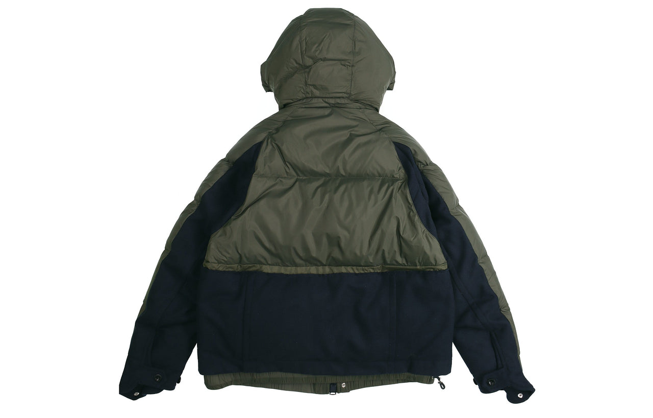 Nike x sacai Sports Loose Splicing hooded down Jacket 'Olive Green' CT3269-355