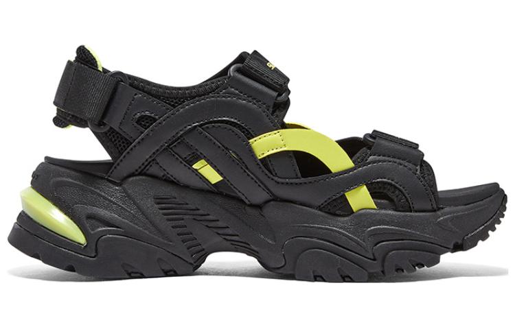 (WMNS) Skechers Stamina V2 'Black Yellow' 119862-BKLM
