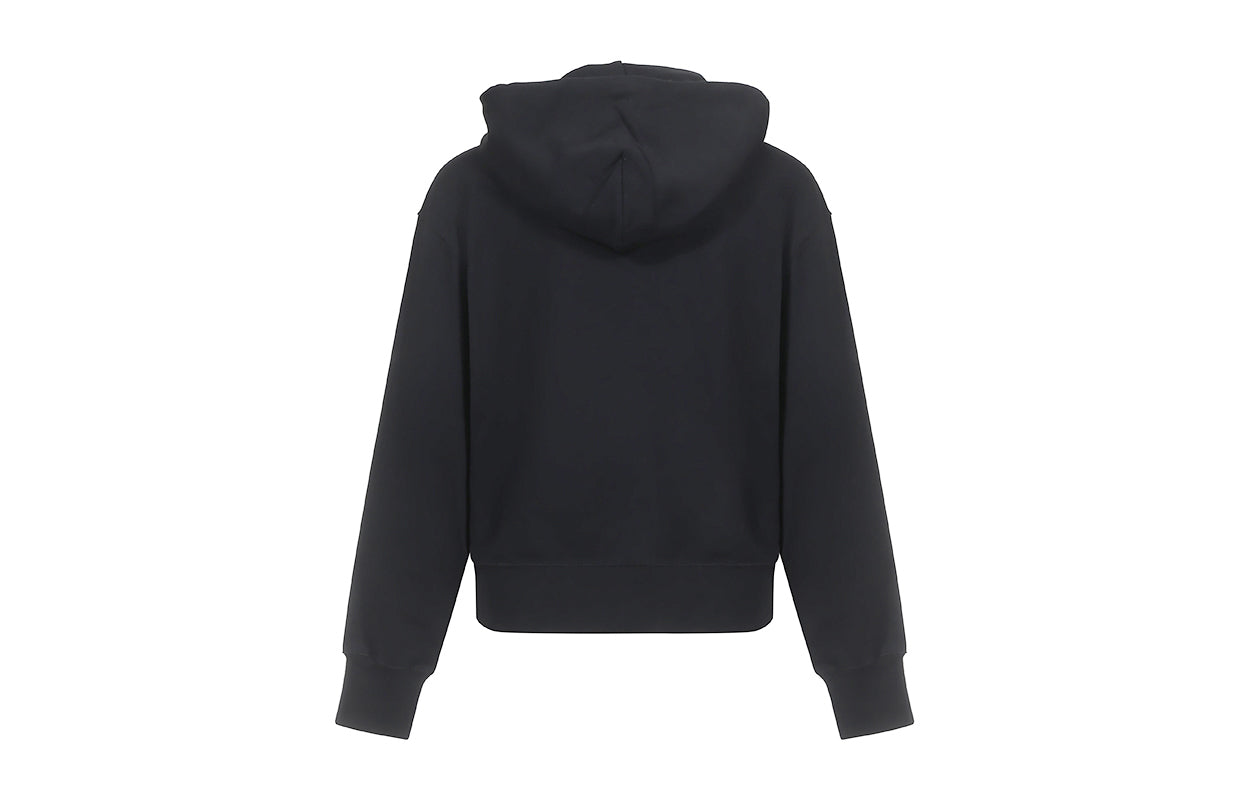 (WMNS) KENZO Pattern Hoodie Sports Black FA62SW7774MD-99