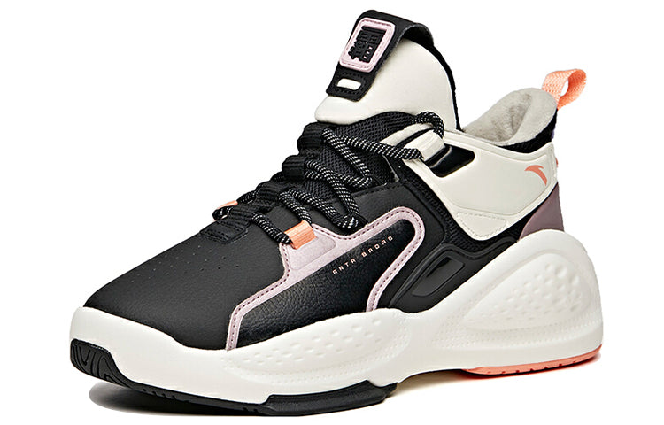 (WMNS) ANTA Overbearing Mid-Top 'Black White Pink' 122048903-4