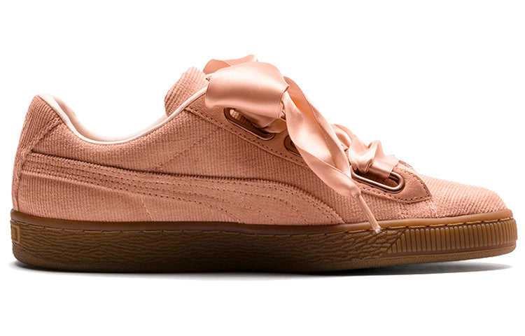 (WMNS) PUMA Basket Heart Corduroy 'Pink Brown' 366729-01