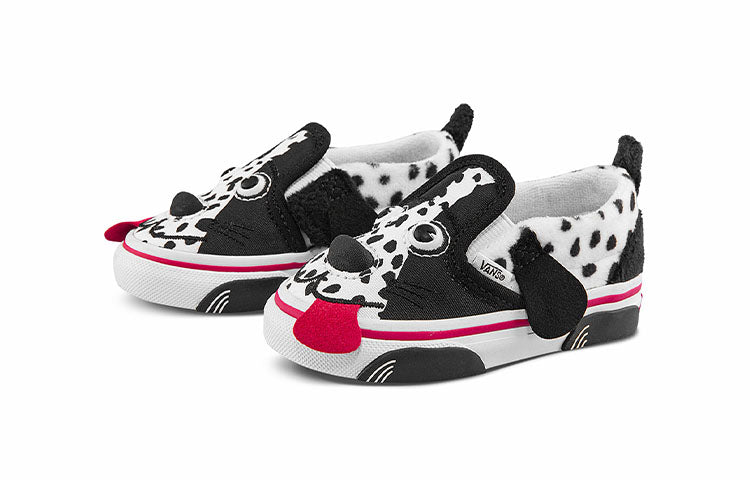 Vans Slip-On Pattern Low Tops Casual Skateboarding Shoes Black White VN0A4VJM6BT