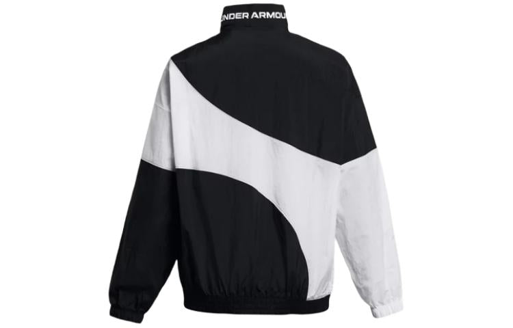 (WMNS) Under Armour Legacy Crinkle Jacket 'Black White' 1382762-001