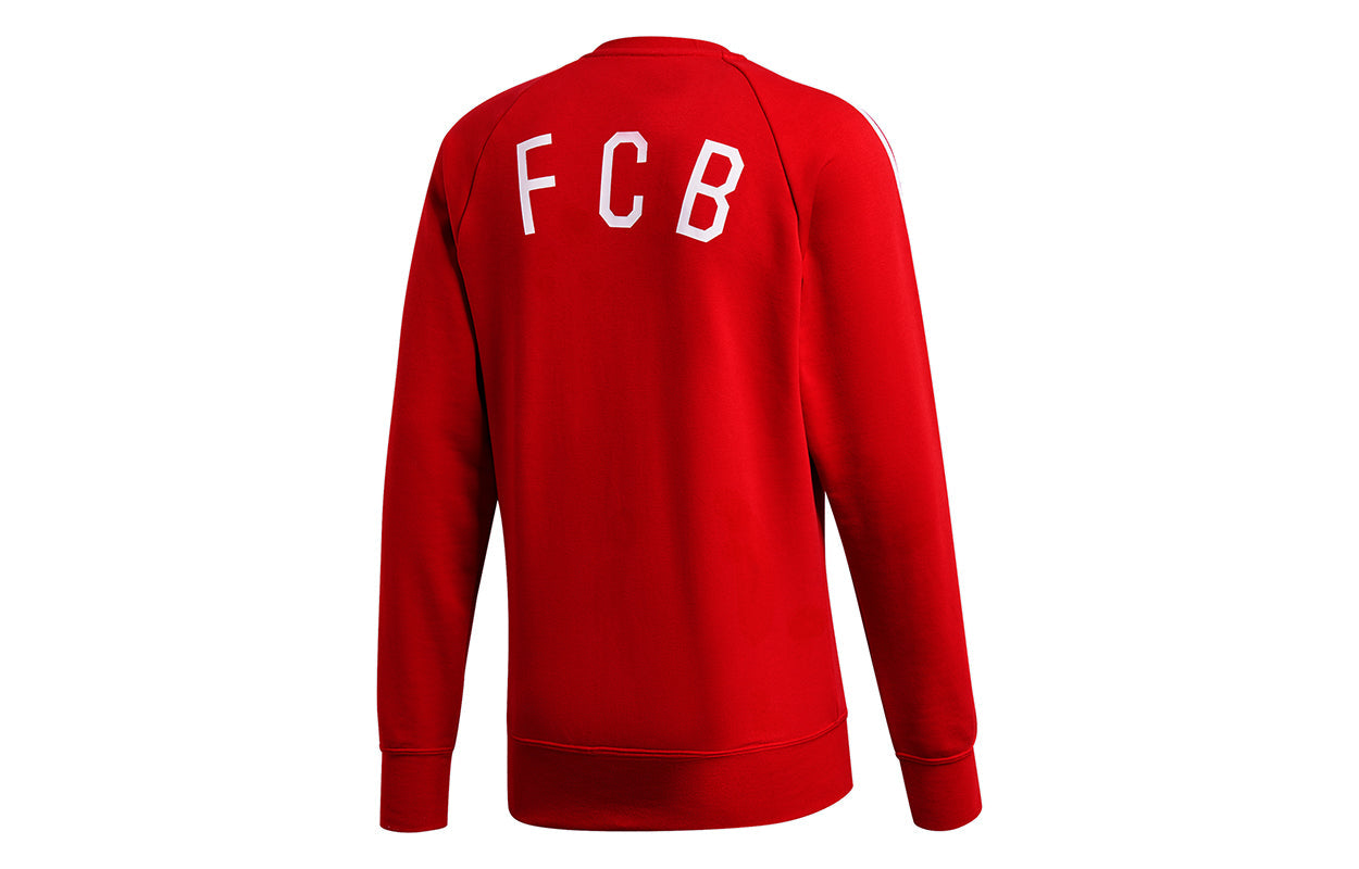 adidas FCB GRA CR SWT Bayern Munich Football Sweatshirt Men Red FR3970