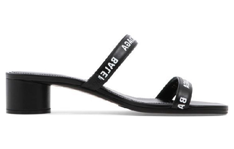 (WMNS) Balenciaga Round 40mm Sandals 'Black' 695000WCAE11090