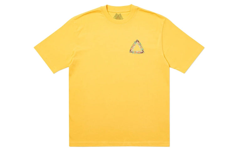 PALACE Tri-Pumping Pattern Printing Short Sleeve Unisex Yellow PAL-SS20-96