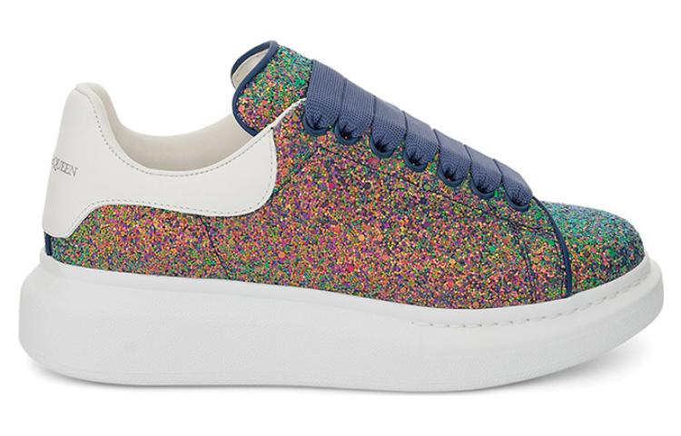 (WMNS) Alexander McQueen Oversized Sneaker Glitter 'Petrol Blue' 558944W4MC23138