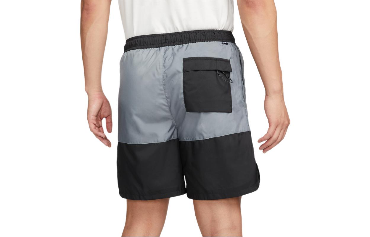 Men's Nike Logo Printing Woven Athleisure Casual Sports Shorts Gray Black DM6832-010