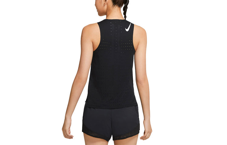 (WMNS) Nike Aeroswift Sports Breathable Running Black Vest CZ9386-010