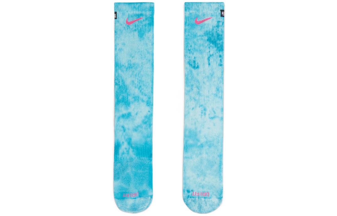 Nike Tie Dye Quick Dry Breathable Sports Socks Couple Style One Pair Blue DA5074-101