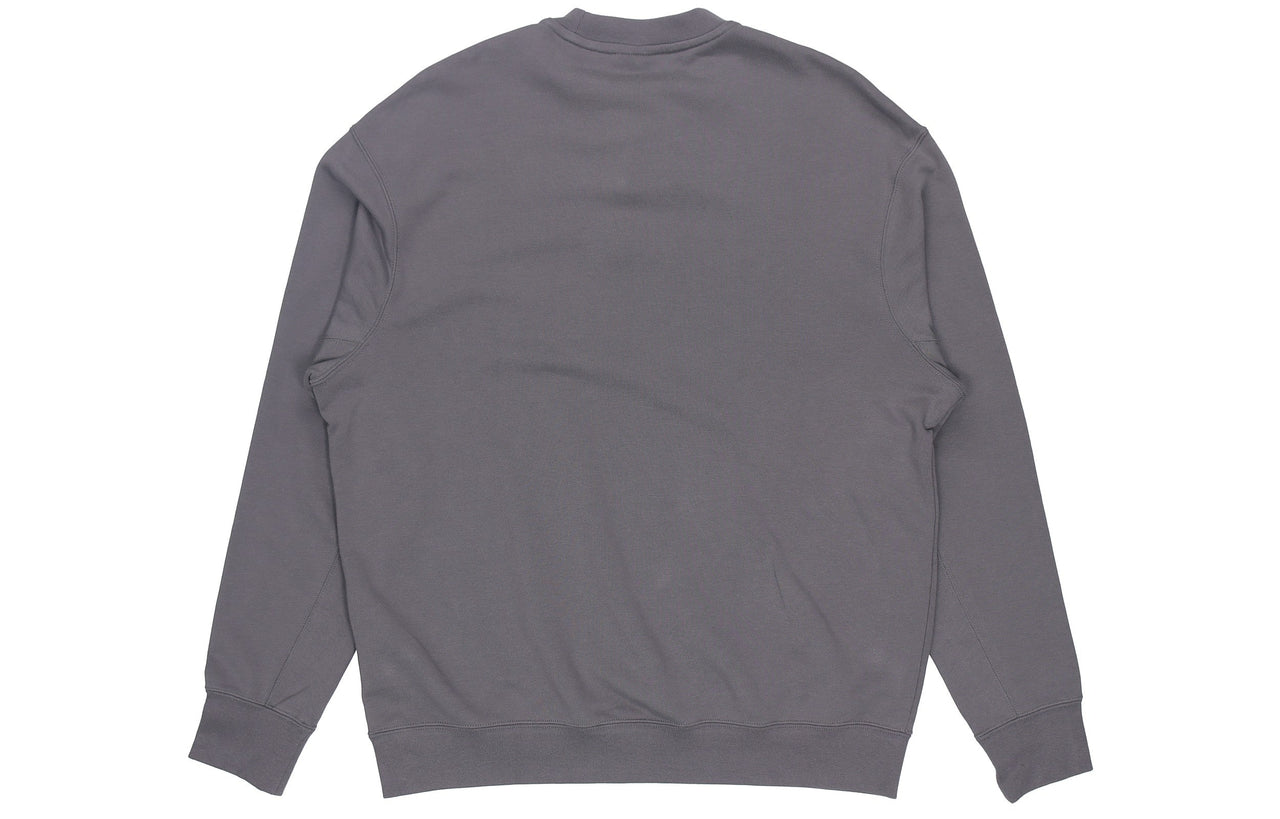 Men's Nike Logo Embroidered Loose Round Neck Gray DR7836-068