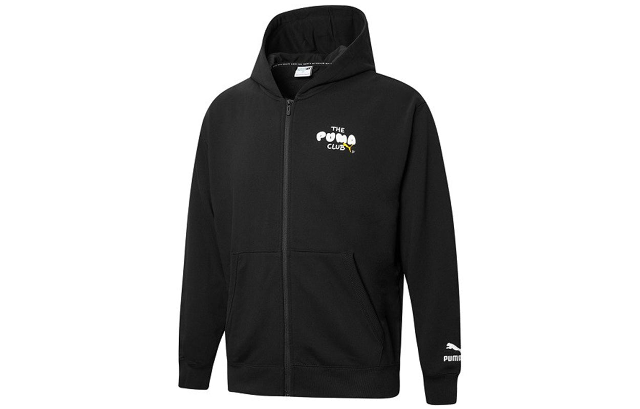 PUMA Club Graphic Full Zip Jacket 'Black' 533199-01