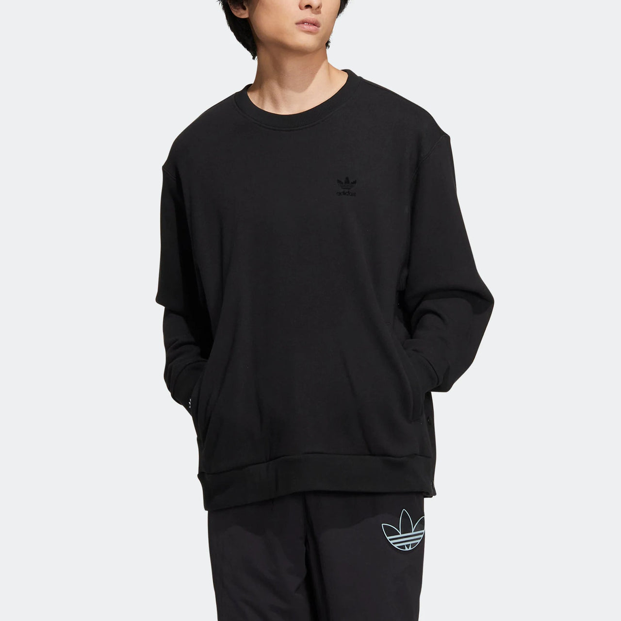 adidas originals Crewneck 'Black' IC8144