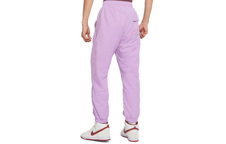 Men's Nike Logo Pattern Loose Bundle Feet Sports Pants/Trousers/Joggers Purple CW7716-589