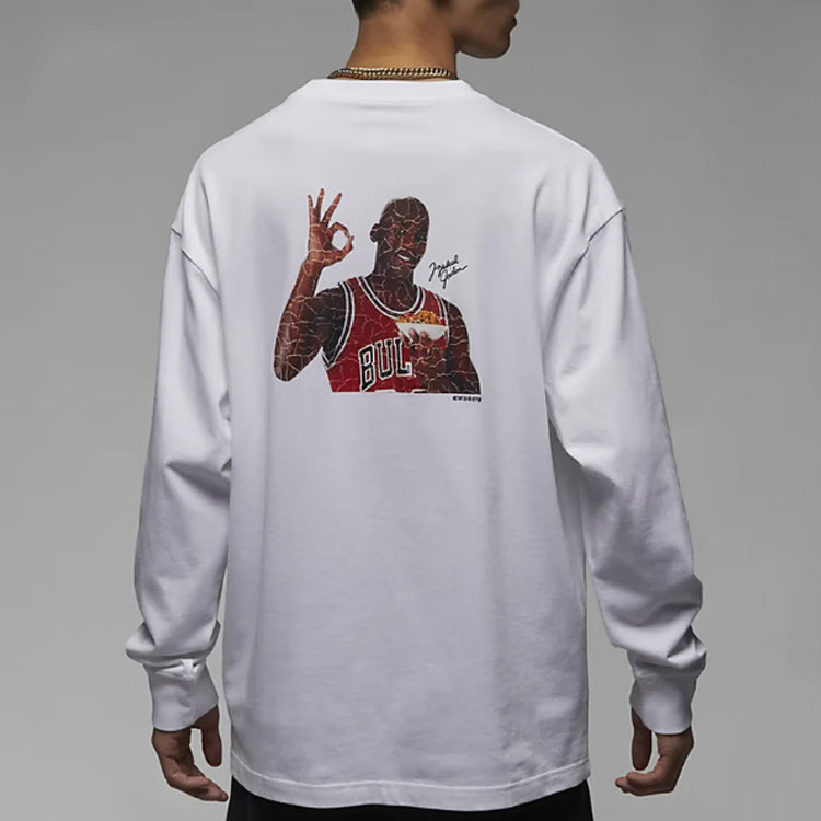 Air Jordan Flight MVP Long Sleeve T-Shirt 'White' DV8429-100