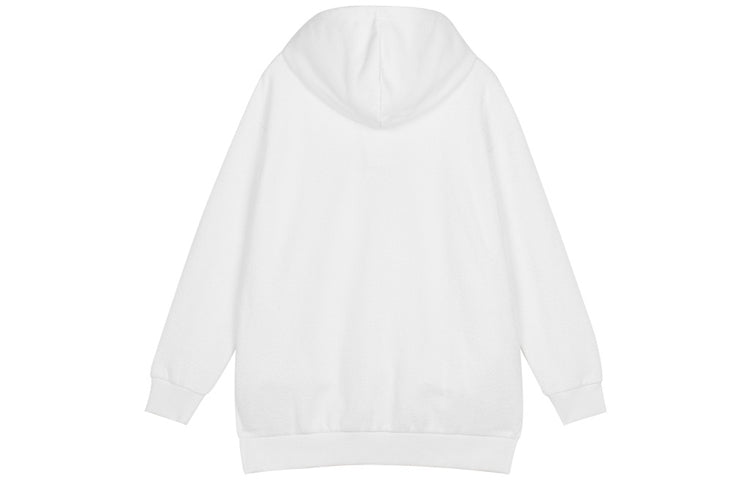 (WMNS) New Balance Logo Print Sportswear Hoodie 'White' WT11541-SST