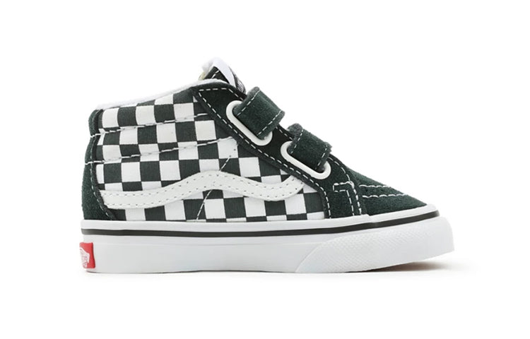 Vans Toddler Checkerboard Sk8-mid Reissue Velcro Sneakers Green/White TD VN0A5DXD8CA