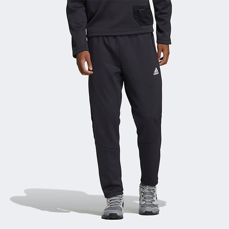 adidas Cap New Pants logo Reflective Conical Fleece Lined Sports Long Pants Black GV3510