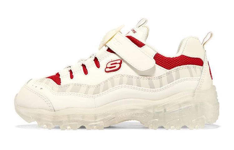 (GS) Skechers Ice D'lites 'Cream White Red' 317006L-NTRD