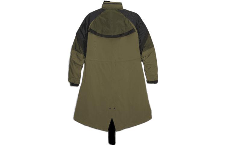Nike x sacai Funnel-Neck Oversized-Fit Shell Trench Jacket Asia Sizing 'Medium olive' DQ9028-222