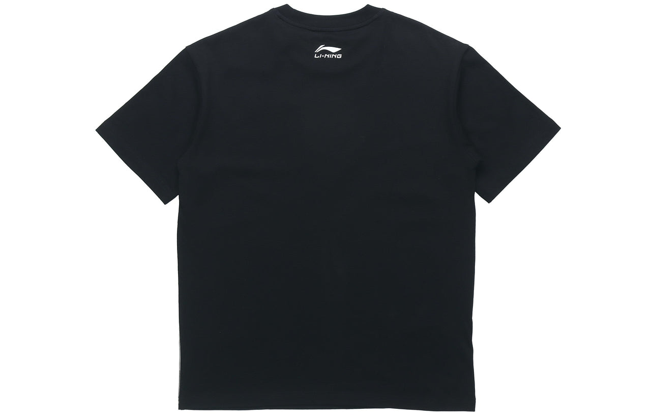 Li-Ning New York Fashion Week Series Printing Knit Tee 'Black Grey' AHSP591-1