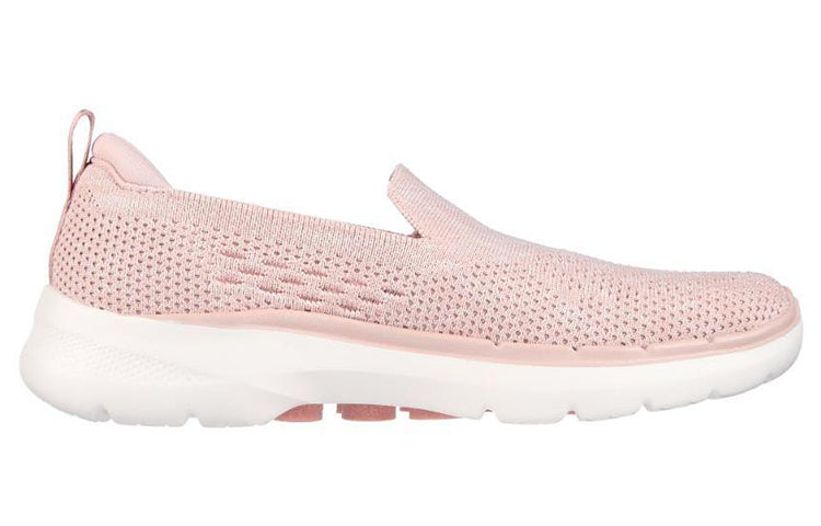 (WMNS) Skechers Go Walk 6 'Pink White' 124532-MVE