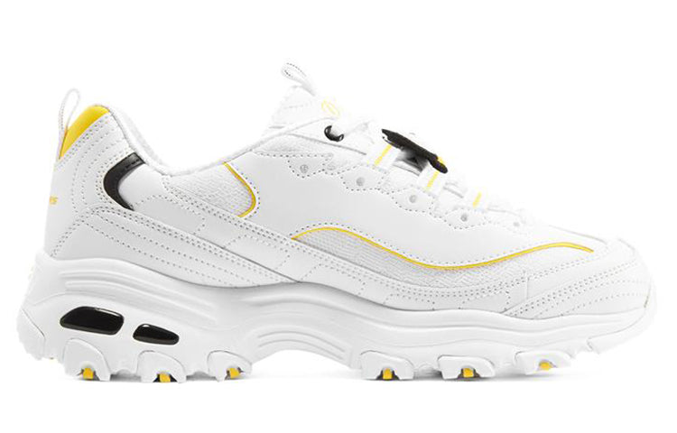 (WMNS) Skechers D'Lites 1.0 'White Yellow' 896140-WYL
