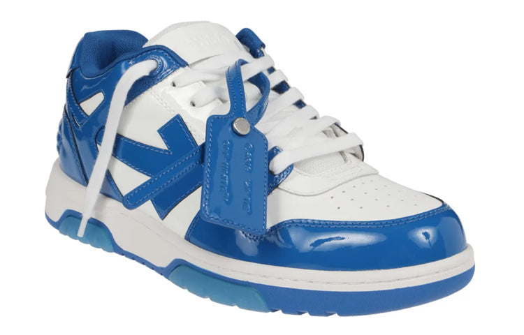 Off-White Out Of Office Low-Top Patent Sneaker 'Blue White' OMIA189F22LEA0060145