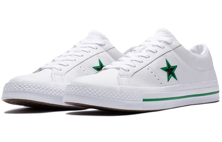 Converse One Star Ox Leather White/Green Original Style 161566C