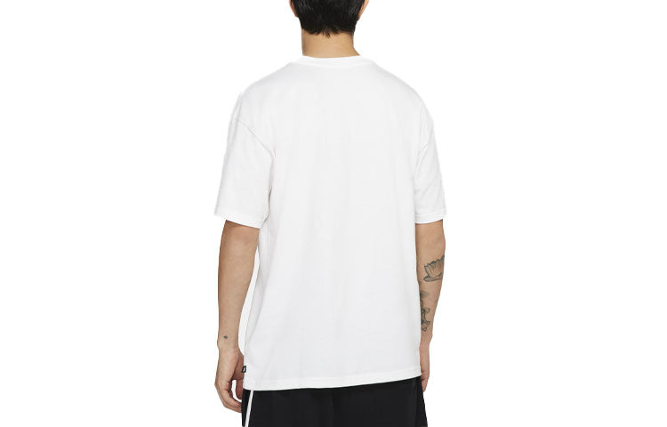 Men's Nike SB Skateboard Loose Knit Sports Short Sleeve White T-Shirt DC7818-100