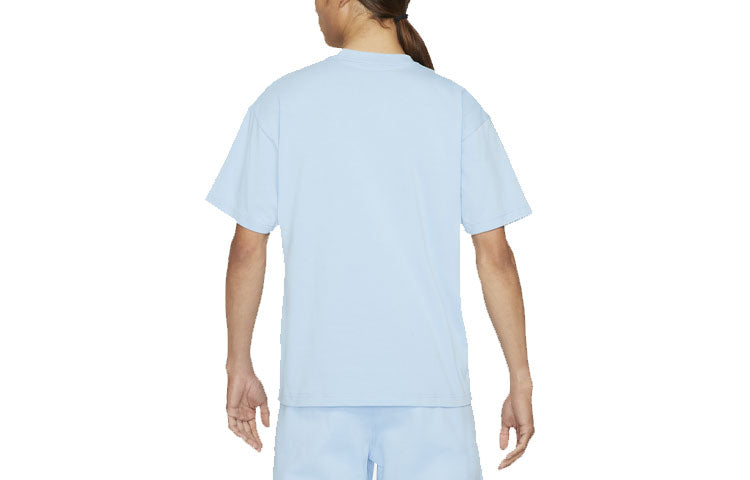 Nike Lab Solo Swoosh Basic Sports Short Sleeve Blue DA0321-436