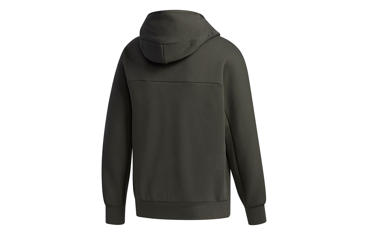 adidas O1 HTT Music Logo Casual Sports Hooded Jacket Brown FM9387