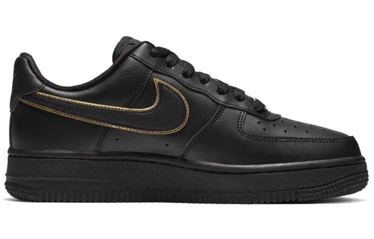 (WMNS) Nike Air Force 1 Low '07 Essential 'Black Gold Swoosh' AO2132-005