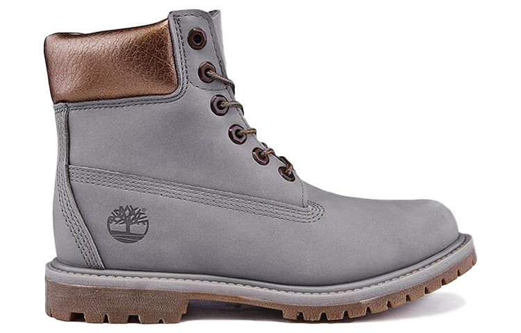 (WMNS) Timberland 6-Inch Premium Waterproof Boots 'Steeple Grey Waterbuck Gunmetal Metallic Collar' A1BK7