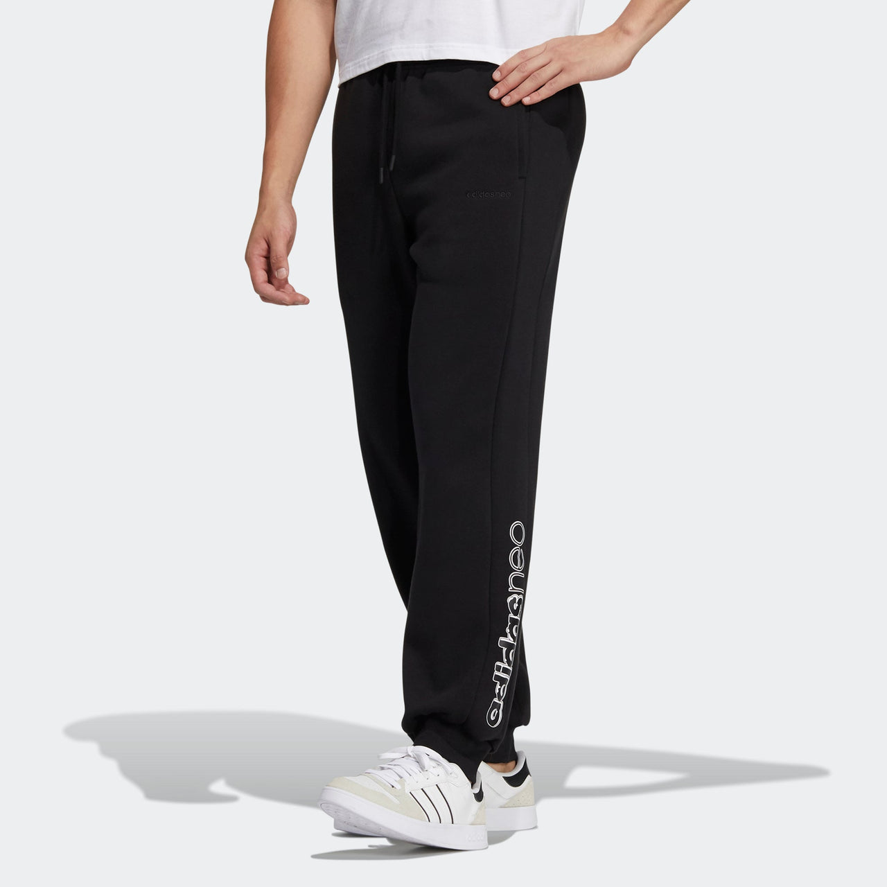 Men's adidas neo Wp Tp Alphabet Logo Bundle Feet Sports Pants/Trousers/Joggers Black HG9023