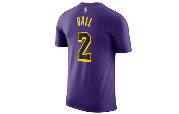Nike NBA lakers City limited 2 Short Sleeve Purple AO0897-547