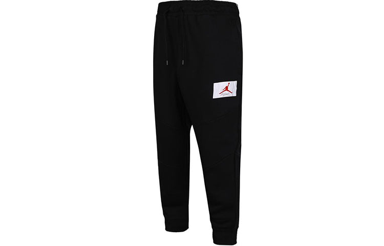 Air Jordan Flight Fleece logo Athleisure Casual Sports Long Pants Black CV6149-010