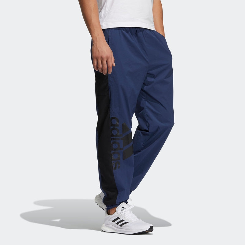Men's adidas Splicing Alphabet Logo Bundle Feet Sports Pants/Trousers/Joggers Blue GN0783