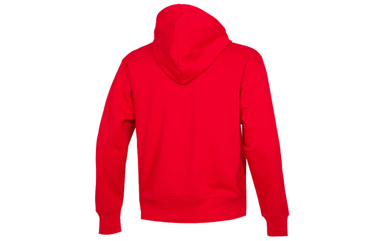 Men's Nike Embroidered Logo Half Zipper Hooded Knit Pullover Red DM5280-657