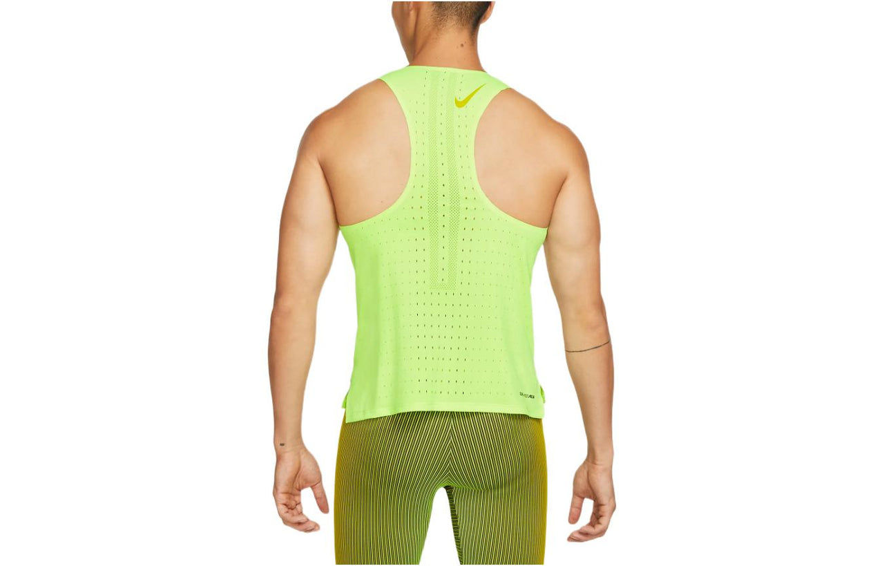 Men's Nike AeroSwift Pullover Running Sleeveless Fluorescence Yellow Vest CJ7836-702