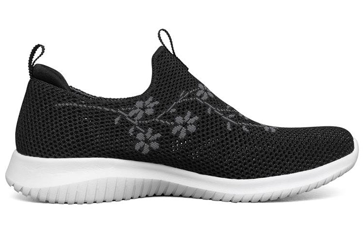 (WMNS) Skechers Ultra Flex Breathable Minimalistic Low Tops Athleisure Casual Sports Shoe Black 149431-BKW