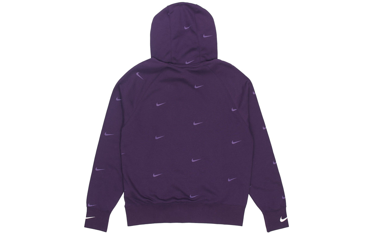 Men's Nike Sportswear Swoosh Athleisure Casual Sports Printing Logo Purple Pullover DA0111-525