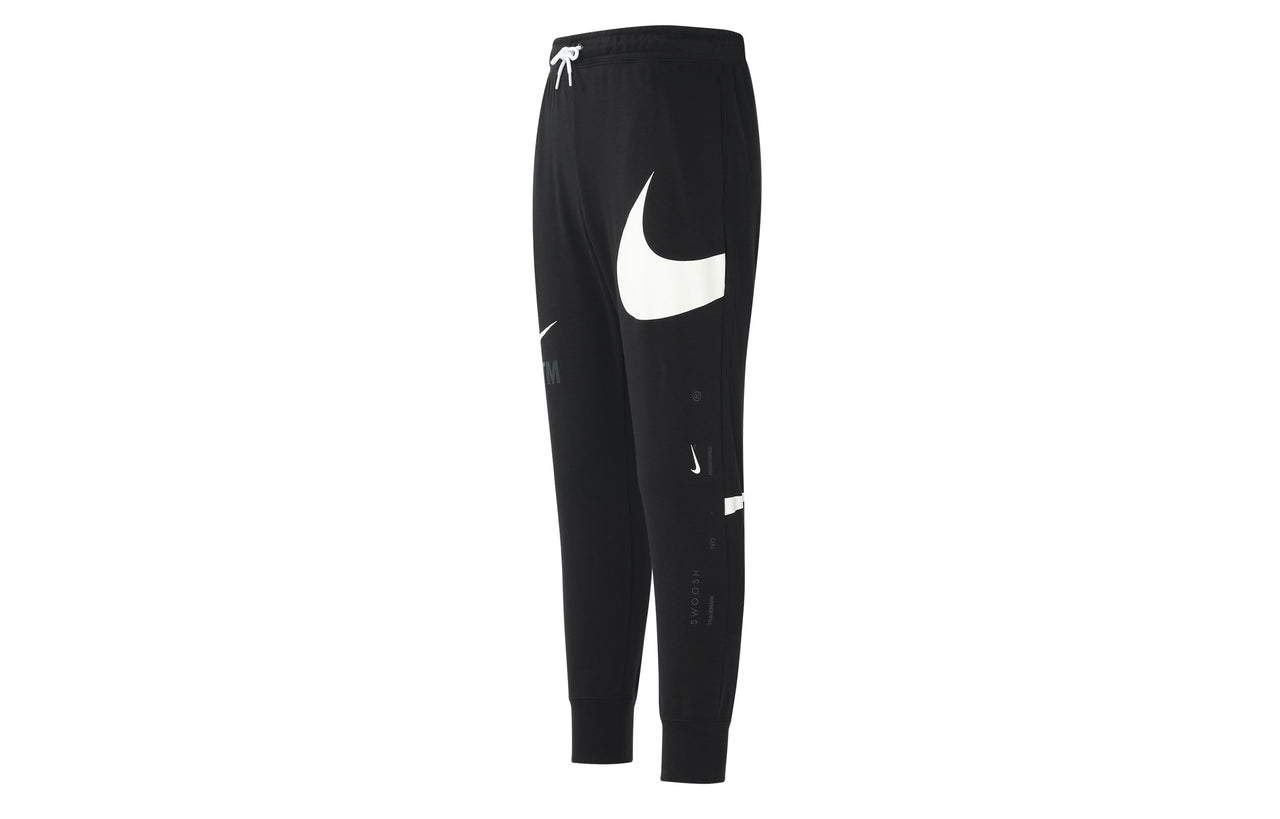 Men's Nike Large Logo Lacing Knit Bundle Feet Sports Pants/Trousers/Joggers Autumn Black DD6092-010