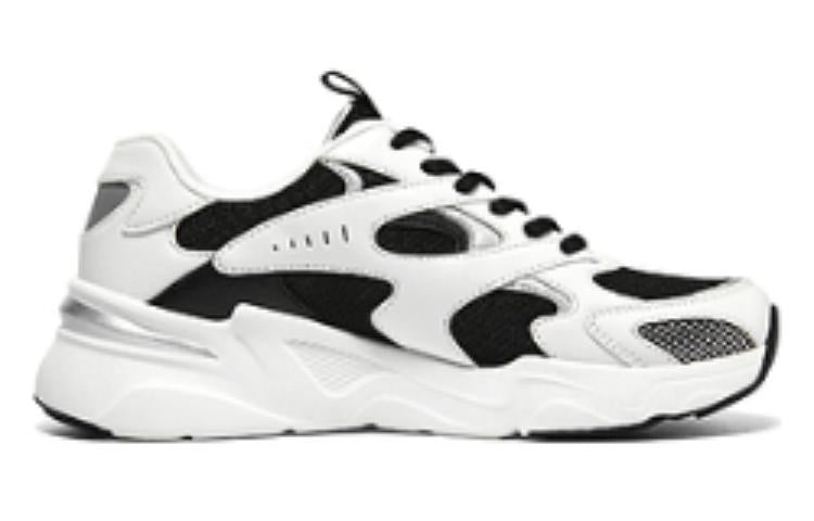 (WMNS) Skechers D'LITES 'White Black' 117354-BKW