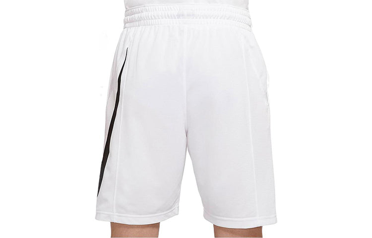 Men's Nike Logo Printing Athleisure Casual Sports Basketball Running Shorts White CN5299-100