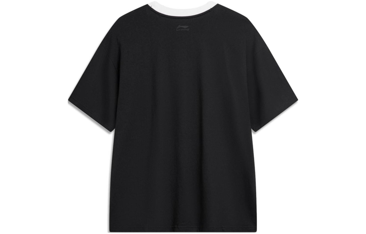 Li-Ning Graphic Soccer T-shirt 'Black White' AHSU657-2