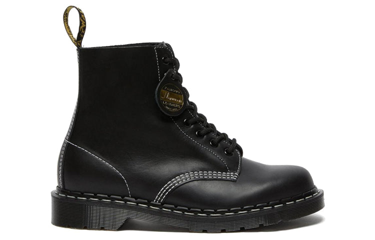 Dr.Martens 1460 Pascal Made in England Cavalier Leather Lace Up Boots 'Black Cavalier' 26713001
